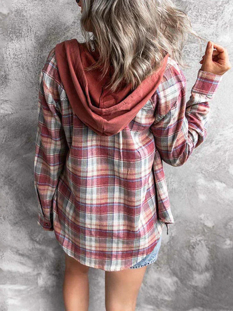 Camellia™ - Løs ternet cardigan