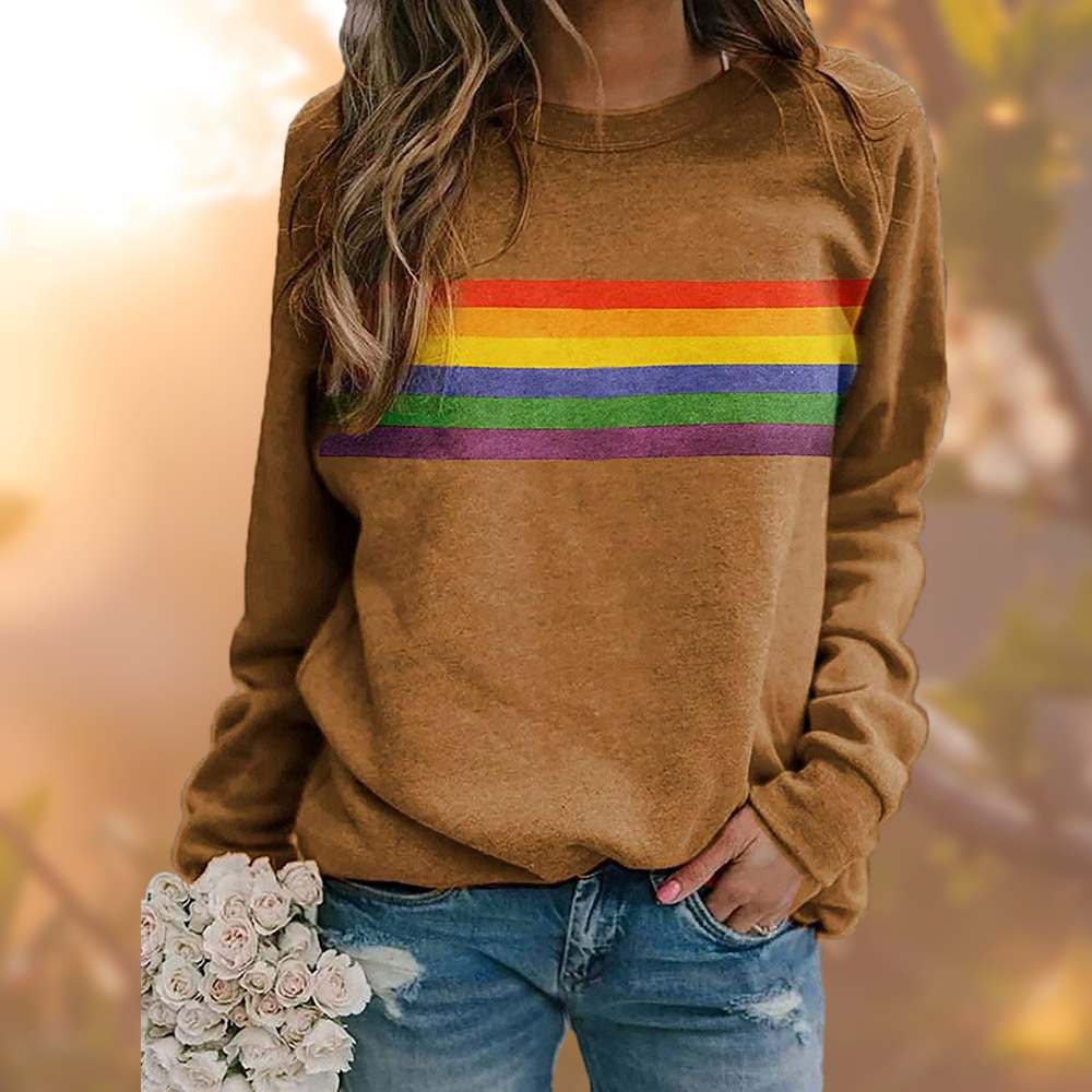Maggie™ | Trendy regnbue-sweater