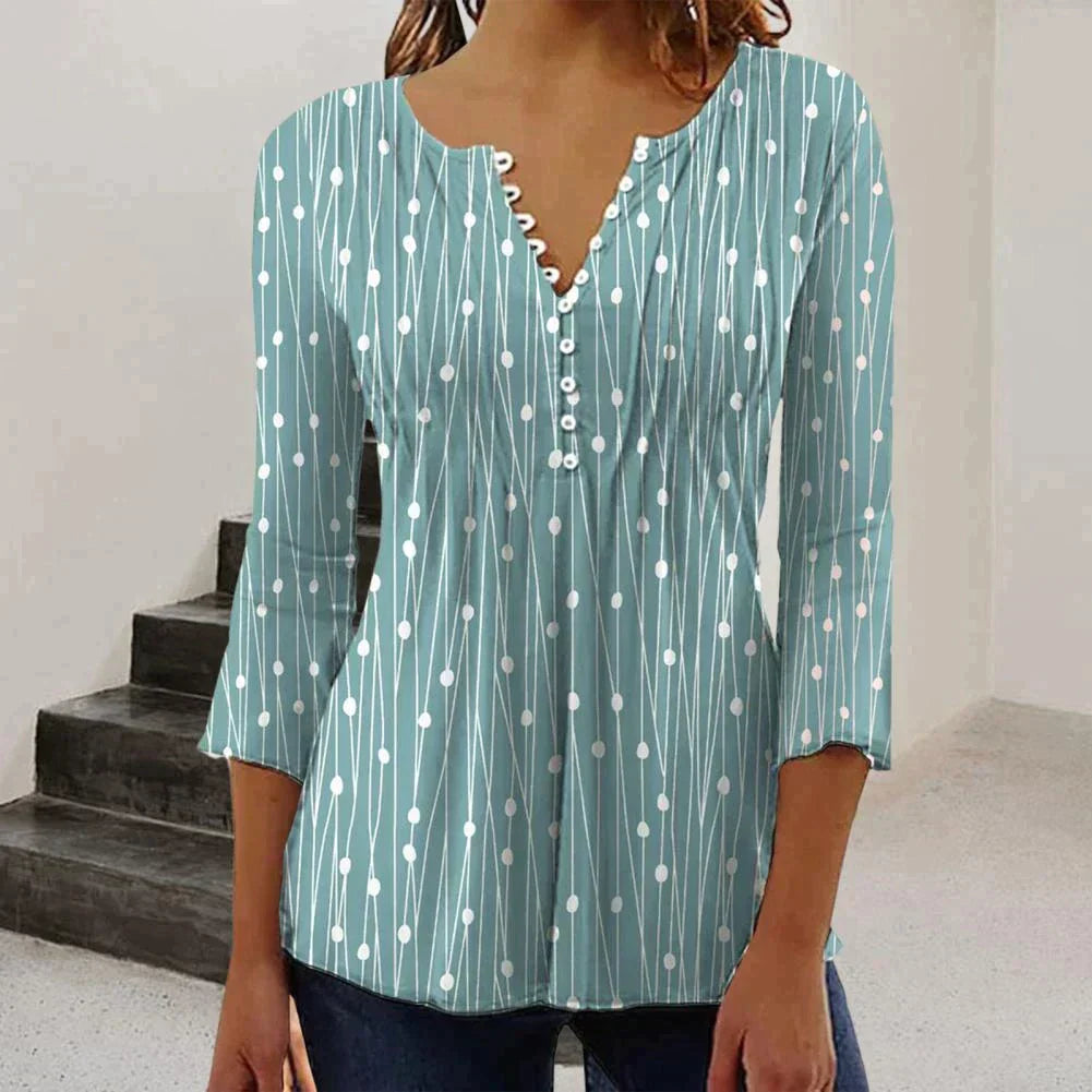 Gemma™ | Elegant V-neck blouse 